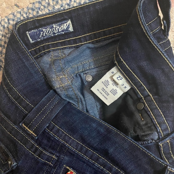Hudson dark denim bootcut jeans, low rise, size 27 - Picture 6 of 7